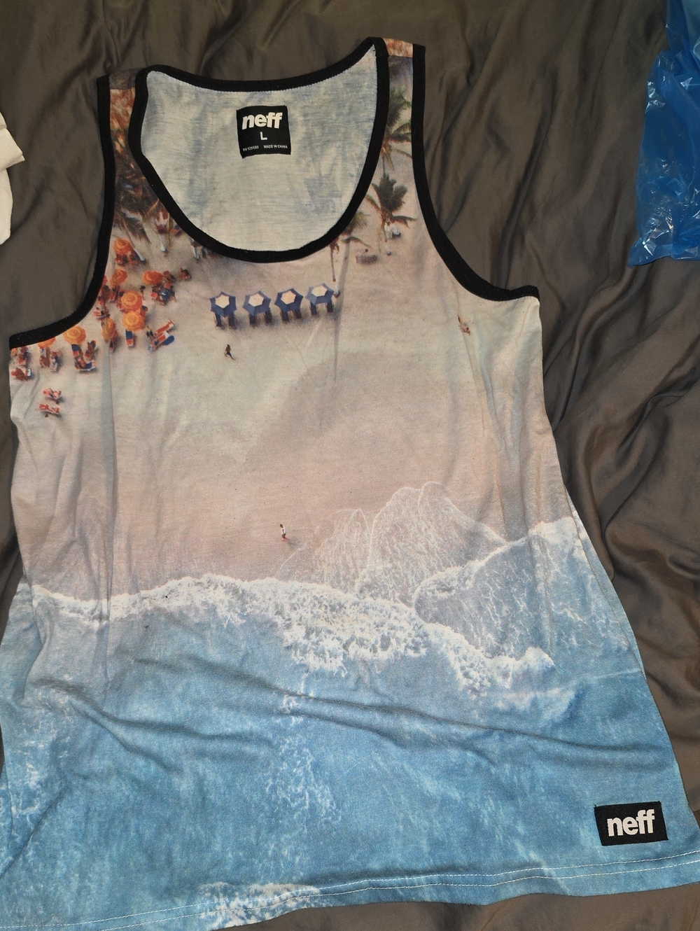 Neff Beach Tank - Blue, Sand, Black